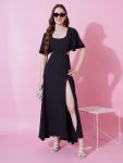 FASHIONABLE CREPE PLAIN ONE PIECE PARTY WEAR WHOLESALE PRICE ETHNIC GARMENT (5)