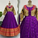 FASHIONABLE JACQUARD SILK DIGITAL PRINT WORK GOWN WITH KOTI FESTIVAL WEAR WHOLESALE PRICE ETHNIC GARMENT (5)