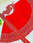 FASHIONABLE VELVET EMBROIDERY SEQUNECE WORK LEHENGA CHOLI WITH DUPATTA PARTY WEAR WHOLESALE PRICE ETHNIC GARMENT (6)