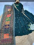 RICH LOOK CHINON SILK EMBROIDERY WORK GOWN BOTTOM WITH DUPATTA FESTIVAL WEAR WHOLESALE PRICE ETHNICGARMENT (3)