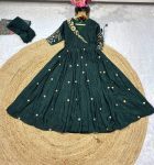 RICH LOOK CHINON SILK EMBROIDERY WORK GOWN BOTTOM WITH DUPATTA FESTIVAL WEAR WHOLESALE PRICE ETHNICGARMENT (3)