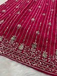 RICH LOOK CHINON SILK SEQUENCE THREAD EMBROIDERY WORK TOP SHARARA WITH DUPATTA FESTIVAL WEAR WHOLESALE PRICE ETHNIC GARMENT (14)