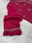 RICH LOOK CHINON SILK SEQUENCE THREAD EMBROIDERY WORK TOP SHARARA WITH DUPATTA FESTIVAL WEAR WHOLESALE PRICE ETHNIC GARMENT (14)