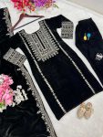 RICH LOOK VISCOSE VELVET EMBROIDERY SEQUENCE WORK TOP BOTTOM WITH DUPATTA FESTIVAL WEAR WHOLESALE PRICE ETHNICGARMENT (3)