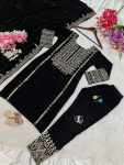 RICH LOOK VISCOSE VELVET EMBROIDERY SEQUENCE WORK TOP BOTTOM WITH DUPATTA FESTIVAL WEAR WHOLESALE PRICE ETHNICGARMENT (3)