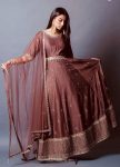 TRADITIONAL CHINON SILK SEQUENCE EMBROIDERY WORK GOWN BOTTOM WITH DUPATTA PARTY WEAR WHOLESALE PRICE ETHNIC GARMENT (4)