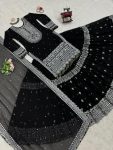 DESIGNER GEORGETTE THREAD SEQUENCE WORK TOP LEHENGA WITH DUPATTA WEDDING WEAR WHOLESALE PRICE ETHNIC GARMENT (6)