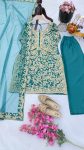 ATTRACTIVE CHINON EMBROIDERY CODING SEQUENCE WORK TOP BOTTOM WITH DUPATTA FESTIVAL WEAR WHOLESALE PRICE ETHNIC GARMENT (2)