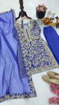 ATTRACTIVE CHINON EMBROIDERY CODING SEQUENCE WORK TOP BOTTOM WITH DUPATTA FESTIVAL WEAR WHOLESALE PRICE ETHNIC GARMENT (3)