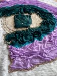 ATTRACTIVE CHINON SILK CUTDANA MOTI HAND WORK SAREE WITH UNSTITCHED BLOUSE PARTY WEAR WHOLESALE PRICE ETHNIC GARMENT (3)