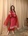 ATTRACTIVE GEORGETTE EMBROIDERY THREAD WORK TOP BOTTOM WITH DUPATTA PARTY WEAR WHOLESALE PRICE ETHNIC GARMENT (9)