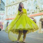 ATTRACTIVE GEORGETTE EMBROIDERY WORK GOWN BOTTOM WITH DUPATTA FESTIVAL WEAR WHOLESALE PRICE ETHNIC GARMENT (3)