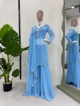 ATTRACTIVE GEORGETTE THREAD SEQUENCE MIRROR WORK TOP PALAZZO WITH DUPATTA FESTIVAL WEAR WHOLESALE PRICE ETHNIC GARMENT (12)