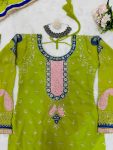 ATTRACTIVE GEORGETTE THREAD SEQUENCE WORK TOP SHARARA WITH DUPATTA FESTIVAL WEAR WHOLESALE PRICE ETHNIC GARMENT (5)