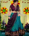 ATTRACTIVE JACQUARD SILK FOIL PRINT WORK LEHENGA CHOLI WITH DUPATTA FESTIVAL WEAR WHOLESALE PRICE ETHNIC GRAMENT (21)