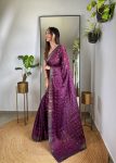 ATTRACTIVE JIMMY CHOO SEQUENCE EMBROIDERY THRAD WORK SAREE WITH UNSTITCHED BLOUSE FESVIVAL WEAR WHOLESALE PRICE ETHNIC GARMENT1 (3)
