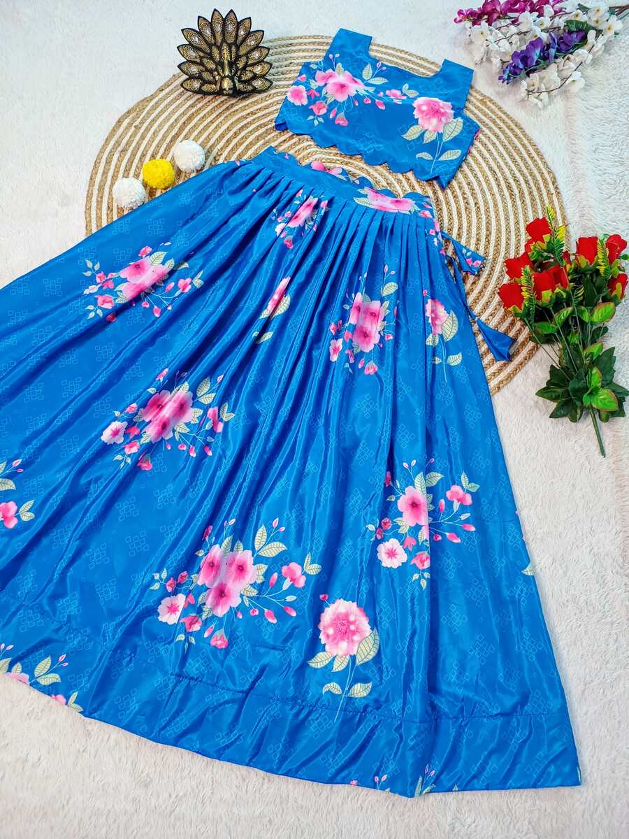 ATTRACTIVE NATURAL SILK DIGITAL PRINT WORK LEHENGA CHOLI FESTIVAL WEAR WHOLESALE PRICE ETHNIC GARMENT (2)