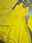 ATTRACTIVE ROMAN SILK SEQUENCE ZARI WORK TOP BOTTOM WITH DUPATTA WEDDING WEAR WHOLESALE PRICE ETHNIC GARMENT (2)