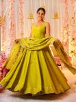 ATTRACTIVE ROMAN SILK SEQUENCE ZARI WORK TOP BOTTOM WITH DUPATTA WEDDING WEAR WHOLESALE PRICE ETHNIC GARMENT (2)