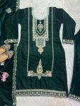 ATTRACTIVE VISCOSE VELVET EMBROIDERY CODING SEQUENCE WORK TOP BOTTOM WITH DUPATTA FESTIVAL WEAR WHOLESALE PRICE ETHNIC GARMENT (3)