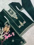 ATTRACTIVE VISCOSE VELVET EMBROIDERY CODING SEQUENCE WORK TOP BOTTOM WITH DUPATTA FESTIVAL WEAR WHOLESALE PRICE ETHNIC GARMENT (3)