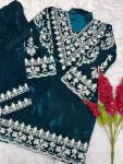 ATTRACTIVE VISCOSE VELVET EMBROIDERY THREAD WORK TOP BOTTOM FESTIVAL WEAR WHOLESALE PRICE ETHNIC GARMENT (12)