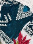 ATTRACTIVE VISCOSE VELVET EMBROIDERY THREAD WORK TOP BOTTOM FESTIVAL WEAR WHOLESALE PRICE ETHNIC GARMENT (12)