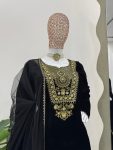 ATTRACTIVE VISCOSE VELVET THREAD SEQUENCE WORK TOP BOTTOM WITH DUPATTA FESTIVAL WEAR WHOLESALE PRICE ETHNIC GARMENT (3)