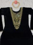 ATTRACTIVE VISCOSE VELVET THREAD SEQUENCE WORK TOP BOTTOM WITH DUPATTA FESTIVAL WEAR WHOLESALE PRICE ETHNIC GARMENT (3)