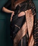 DESIGNER BANARASI SILK ZARI WEAVING WORK SAREE WITH UNSTITCHED BLOUSE FESTIVAL WEAR WHOLESALE PRICE ETHNIC GARMENT (3)