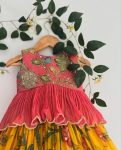 DESIGNER CHINON SILK EMBROIDERY SEQUENCE WORK KIDS LEHENGA CHOLI PARTY WEAR WHOLESALE PRICE ETHNIC GARMENT (3)