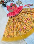 DESIGNER CHINON SILK EMBROIDERY SEQUENCE WORK KIDS LEHENGA CHOLI PARTY WEAR WHOLESALE PRICE ETHNIC GARMENT (3)