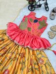 DESIGNER CHINON SILK EMBROIDERY SEQUENCE WORK KIDS LEHENGA CHOLI PARTY WEAR WHOLESALE PRICE ETHNIC GARMENT (3)