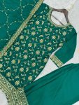 DESIGNER CHINON SILK EMBROIDERY SEQUENCE WORK TOP PALAZZO WITH DUPATTA FESTIVAL WEAR WHOLESALE PRICE ETHNIC GARMENT (5)