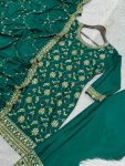 DESIGNER CHINON SILK EMBROIDERY SEQUENCE WORK TOP PALAZZO WITH DUPATTA FESTIVAL WEAR WHOLESALE PRICE ETHNIC GARMENT (5)