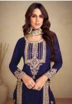 DESIGNER CHINON SILK SEQUENCE EMBROIDERY WORK TOP BOTTOM WITH DUPATTA FESTIVAL WEAR WHOLESALE PRICE ETHNIC GARMENT1 (1)