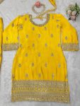 DESIGNER CHINON THREAD SEQUENCE WORK TOP PALAZZO WITH DUPATTA PARTY WEAR WHOLESALE PRICE ETHNIC GARMENT (4)