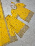DESIGNER CHINON THREAD SEQUENCE WORK TOP PALAZZO WITH DUPATTA PARTY WEAR WHOLESALE PRICE ETHNIC GARMENT (4)