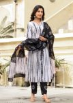 DESIGNER COTTON BLEND PRINTED TOP BOTTOM WITH DUPATTA BLACK