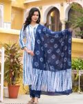 DESIGNER COTTON BLEND PRINTED TOP BOTTOM WITH DUPATTA PARTY WEAR WHOLESALE PRICE ETHNIC GARMENT (4)