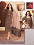 DESIGNER COTTON FOIL PRINTED WORK TOP BOTTOM WITH DUPATTA REGULAR WEAR WHOLESALE PRICE ETHNIC GARMENT (2)