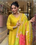 DESIGNER CREPE CODING SEQUENCE EMBROIDERY WORK TOP BOTTOM WITH DUPATTA PARTY WEAR WHOLESALE PRICE ETHNIC GARMENT (5)