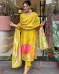 DESIGNER CREPE CODING SEQUENCE EMBROIDERY WORK TOP BOTTOM WITH DUPATTA PARTY WEAR WHOLESALE PRICE ETHNIC GARMENT (5)