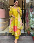 DESIGNER CREPE CODING SEQUENCE EMBROIDERY WORK TOP BOTTOM WITH DUPATTA PARTY WEAR WHOLESALE PRICE ETHNIC GARMENT (5)