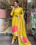 DESIGNER CREPE CODING SEQUENCE EMBROIDERY WORK TOP BOTTOM WITH DUPATTA PARTY WEAR WHOLESALE PRICE ETHNIC GARMENT (5)