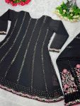 DESIGNER FAUX GEORGETTE EMBROIDERY WORK TOP PALAZZO WITH DUPATTA FESTIVAL WEAR WHOLESALE PRICE ETHNIC GARMENT (9)