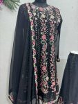 DESIGNER FAUX GEORGETTE EMBROIDERY WORK TOP PALAZZO WITH DUPATTA FESTIVAL WEAR WHOLESALE PRICE ETHNIC GARMENT (9)