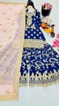 DESIGNER GEORGETTE EMBROIDERY CODING SEQUENCE WORK TOP SHARARA WITH DUPATTA FESTIVAL WEAR WHOLESALE PRICE ETHNIC GARMENT (7)