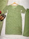 DESIGNER GEORGETTE EMBROIDERY SEQUENCE WORK TOP BOTTOM WITH DUPATTA PARTY WEAR WHOLESALE PRICE ETHNIC GARMENT (24)
