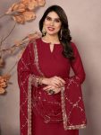 DESIGNER GEORGETTE EMBROIDERY SEQUENCE WORK TOP BOTTOM WITH DUPATTA PARTY WEAR WHOLESALE PRICE ETHNIC GARMENT (4)